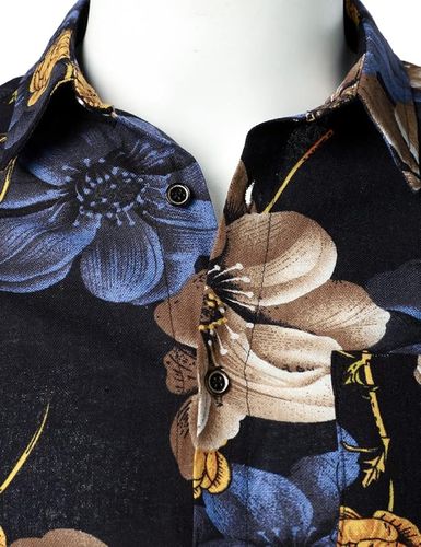 Męski Zestaw Koszula i Spodenki Kwiaty Hawajski Niebieski S Lato Wakacje na Arena.pl