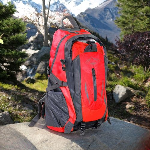 PLECAK TURYSTYCZNY 40L WYCIECZKOWY TREKKINGOWY PODRÓŻNY W GÓRY CZERWONY na Arena.pl