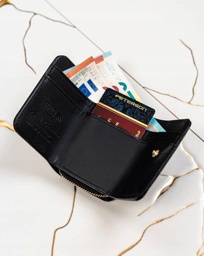 mały portfel damski ze skóry ekologicznej - peterson na Arena.pl