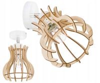 Lampa kinkiet ścienny naE27 regulowany LOFT Drewno