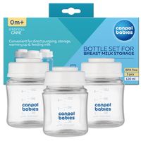 CANPOL Zestaw butelek do przechowywania pokarmu 3x120ml