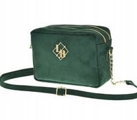 Laura Biaggi - torebka listonoszka ciemny zielony zamsz JS22