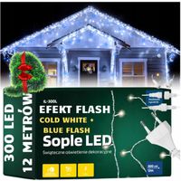 Kurtyna świetlna Zolta sople 201 - 300 lampek