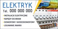 BANER OCZKOWANY PLANDEKA reklamowy 100x50 cm różne wzory ELEKTRYK