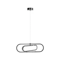Nowoczesna chromowana lampa wisząca LED 35 W zimna do biura