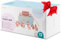 Drewniana zabawka edukacyjna Montessori Arka Noego zwierzątka Nukido