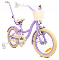 Rower dziecięcy SUN BABY Flower 16 cali dla dziewczynki Lawendowy