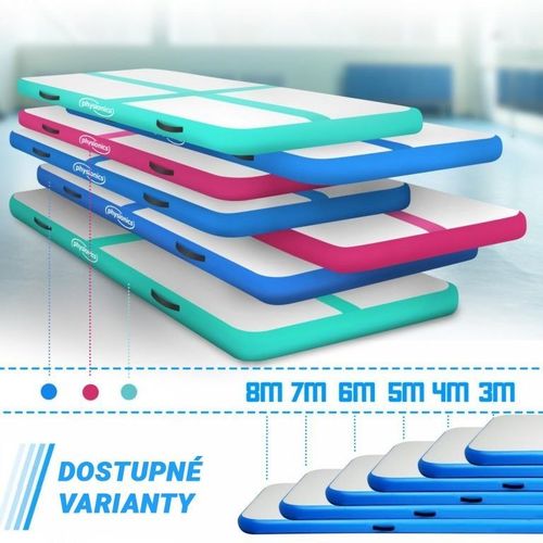 Physionics Airtrack, Dmuchana mata 8 m, niebieska na Arena.pl