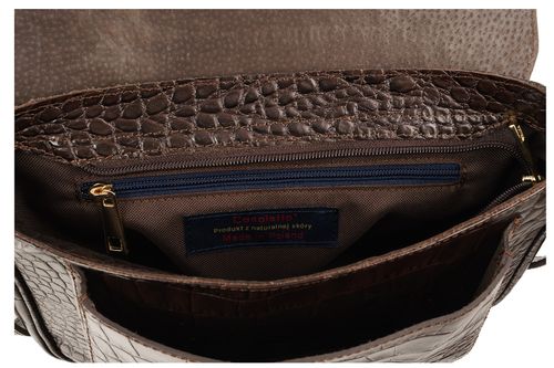 Torebka Skórzana Canaletto – Wzór Krokodyla, Złote Detale TD888s282 na Arena.pl