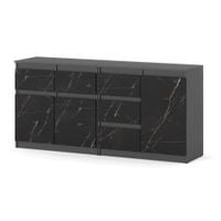 Nowoczesna Komoda 160cm Szafka Do Salonu Pojemna Loft Szara San Sebastian