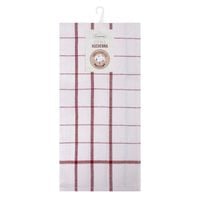 Ścierka kuchenna Check 50x70 czerwona bawełniana kratka