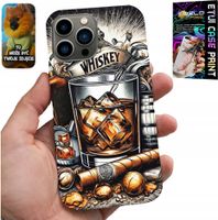 ETUI DO IPHONE 13 PRO - WHISKY CYGARO WZORY DLA MĘŻCZYZN PLECKI