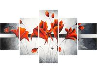 OBRAZ ROZDMUCHANE CZERWONE PĄKI MAKÓW