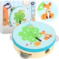 Kolorowy Tamburyn dla dzieci średnica 15 cm