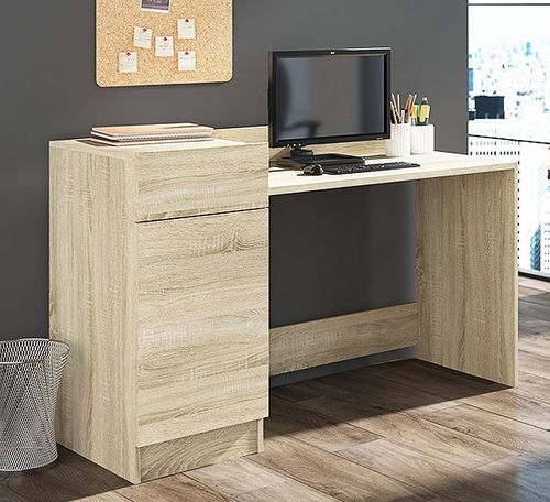 Biurko 140cm JANEK ls - Dąb Sonoma na Arena.pl