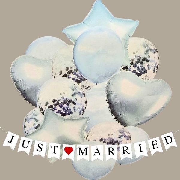 BALONY NA URODZINY ZESTAW BALONÓW MIX 14 SZT ŚLUB PARTY zdjęcie 5