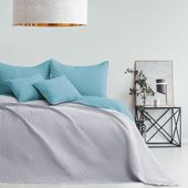 Narzuta Pikowana SOFTA turkusowa + szara 170x270 AmeliaHome