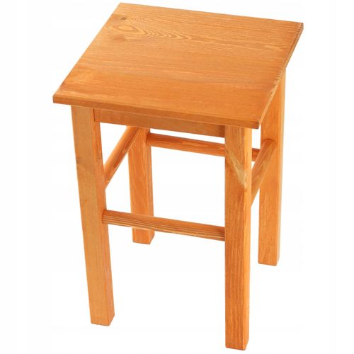 KADAX Drewniany Taboret Stolek Kuchenny Solidny Olcha Kwadratowy na Arena.pl