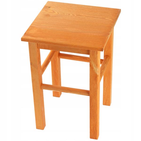 KADAX Drewniany Taboret Stolek Kuchenny Solidny Olcha Kwadratowy zdjęcie 6