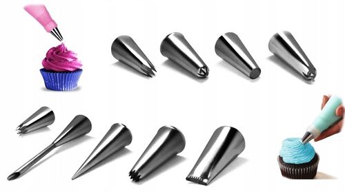 Tylka do nadziewania pączków duża 10 mm gruba końcówka do wypełniania rurek na Arena.pl