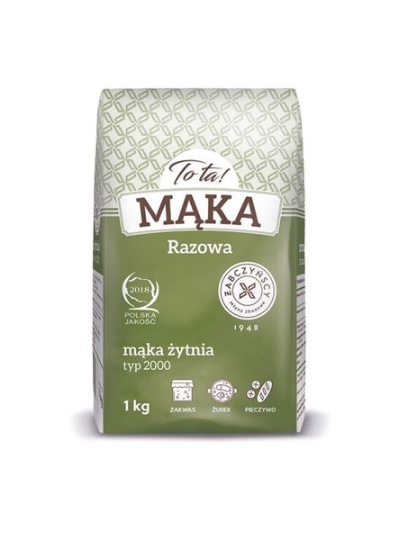 To ta! Mąka żytnia razowa typ 2000 1 kg zdjęcie 2