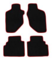 Dywaniki welurowe CARLUX-RED do Opel Frontera B 3 drzwi czarne, czerwone