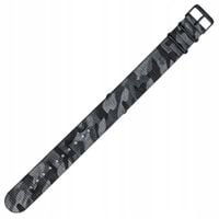 Pasek do zegarka - Traser TS-110361 czarny,srebrny,szary 22mm