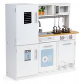 DREWNIANA KUCHNIA LED DLA DZIECI Z AKCESORIAMI ECOTOYS