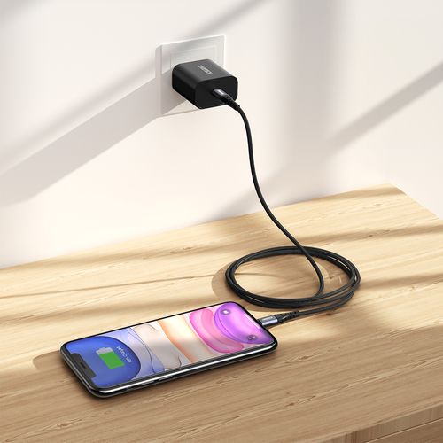 kabel przewód do iphone mfi usb-c - lightning 480mb/s 3a 2m czarny na Arena.pl