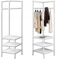 NAROŻNA SZAFKA METAL NA UBRANIA NA CIUCHY WIESZAK GARDEROBA SZAFA BIAŁA