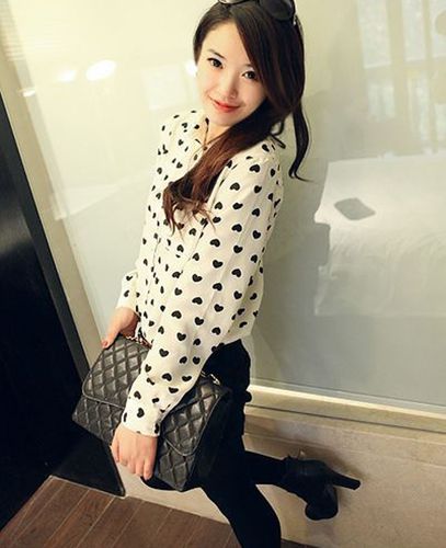 KOSZULA DAMSKA W SERCA Rozmiary - M na Arena.pl