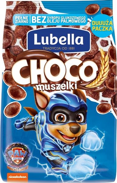 Płatki śnaidaniowe Lubella Mlekołaki Choco czekoladowe muszelki 6x500 g zdjęcie 2