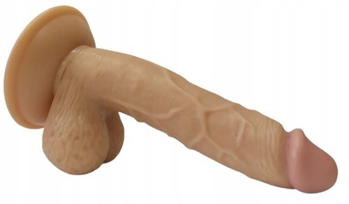 REALISTYCZNE DILDO PENIS NA PRZYSSAWCE, SZTUCZNY CZŁONEK Z JĄDRAMI na Arena.pl