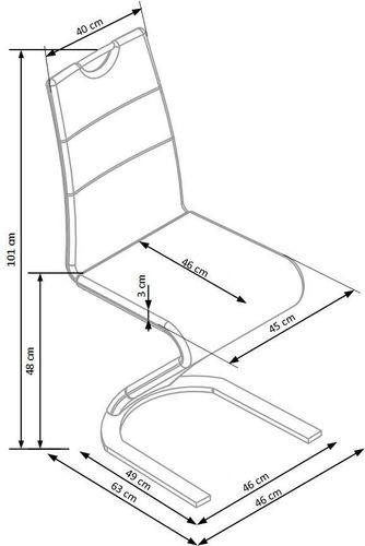 Krzesło Georgia czarne PU na Arena.pl