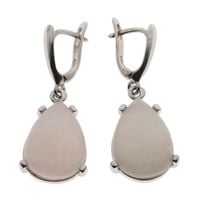 Kolczyki z morganitami w srebrze rodowanym.