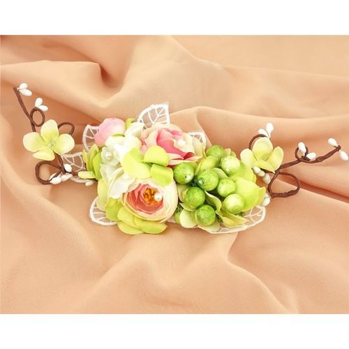 grzebyk ślubny bogate kwiaty z koronką g70 na Arena.pl