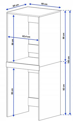 Szafka na pralkę suszarkę łazienki regał słupek pralka suszarka na Arena.pl