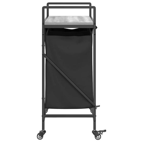 Kosz na pranie 2 przegrody z kółkami, szary dąb sonoma na Arena.pl