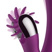 wibrator dla kobiet obracający się i ze języczkami stymulującymi.