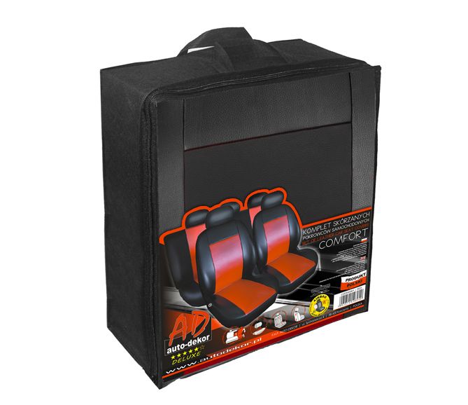 Uniwersalne skórzane pokrowce MODERN MP-1 CZARNE do AUDI A6 C4 C5 C6 C7 C8 zdjęcie 6