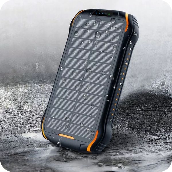 SOLARNY POWER BANK 26800mAh 2xUSB LATARKA INDUKCJA zdjęcie 11
