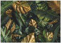 FOTOTAPETA LIŚCIE MONSTERA ZŁOTE ZIELONE DO SYPIALNI SALONU TAPETA 350x250