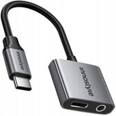 innostyle adapter usb-c mini jack 3,5 przejściówka kabel aux do samsung dac