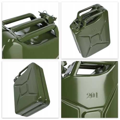 Kanister Na Paliwo Pojemnik Metalowy 20L Lejek na Arena.pl