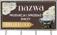 Produkcja i sprzedaż zniczy - Baner reklamowy plandeka oczkowana 200x100 cm