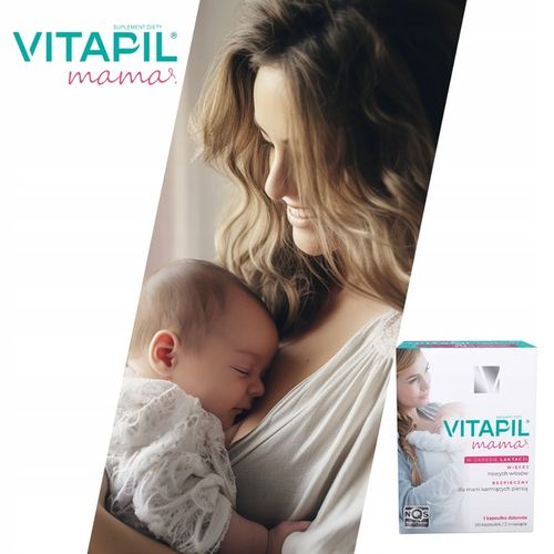Witaminy Tabletki na włosy dla kobiet karmiących - Vitapil mama 60 kapsułek na Arena.pl