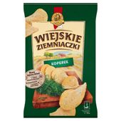 Wiejskie Ziemniaczki Chipsy ziemniaczane o smaku koperku 130 g