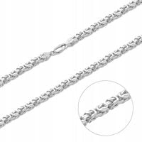 SREBRNY ŁAŃCUCH MĘSKI SPLOT KRÓLEWSKI 50 cm 4 mm SREBRO 925 GRAWER M.JOPEK