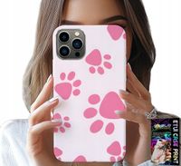 ETUI DO IPHONE 11 PRO MAX - RÓŻOWE PSIE ŁAPKI, PLECKI, OBUDOWA CASE