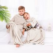 Koc z rękawami Lazy 90x105 Kremowy DecoKing